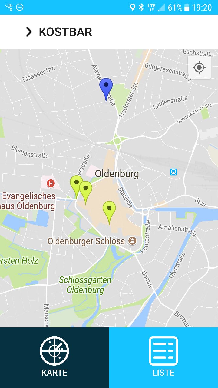 Kartenansicht in der NOPUK-App